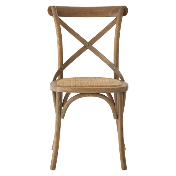 Brambly Cottage Abbigail Solid Wood Cross Back Dining Chair in Natural